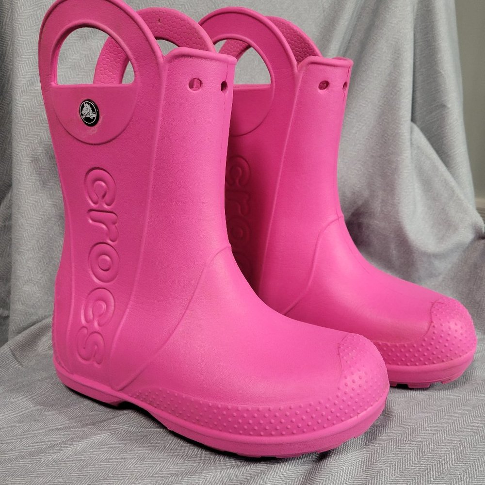 Crocs kids rain boots Pink